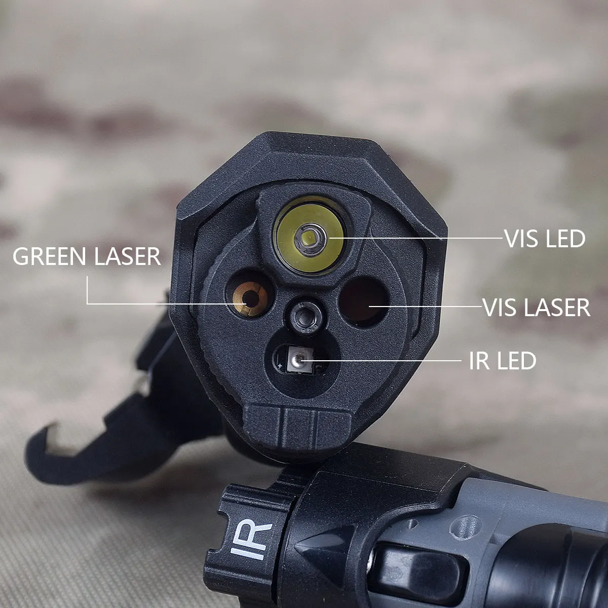 MAWL C1 mira láser IR con luz visible verde y blanca para Picatinny - imagen 3