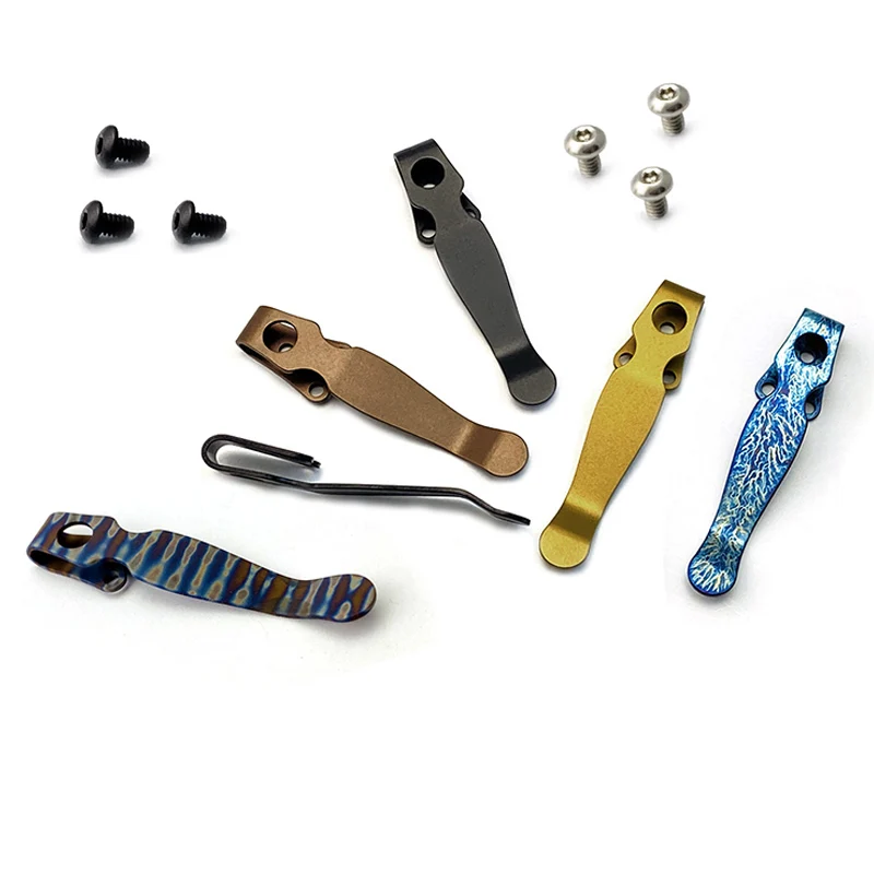 Clip de titanio en varios colores para Spyderco Shaman C229