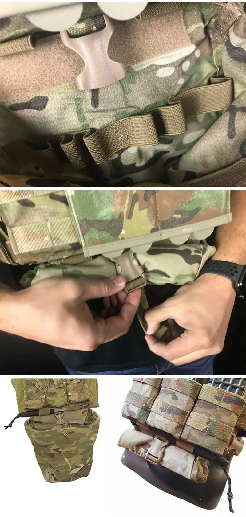 Detalle de la bolsa táctica para almacenamiento