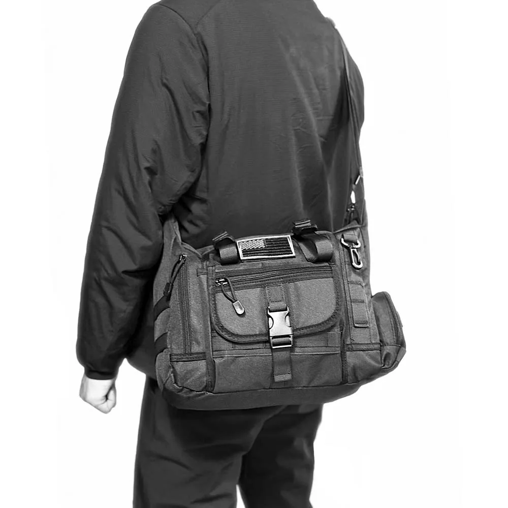 Bolso táctico bandolera impermeable A4 para portátil camuflaje - imagen 3