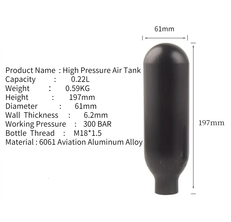 Cilindro de CO2 tanque aluminio para buceo y acuarios - imagen 2