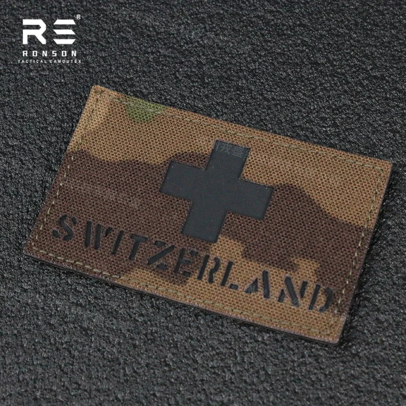 Parche táctico Suiza camuflaje reflectante NIR IRR bordes láser - imagen 5