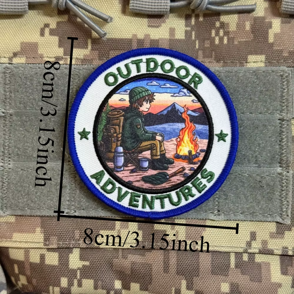Parche militar bordado gancho y bucle chimenea camping mochila - imagen 5