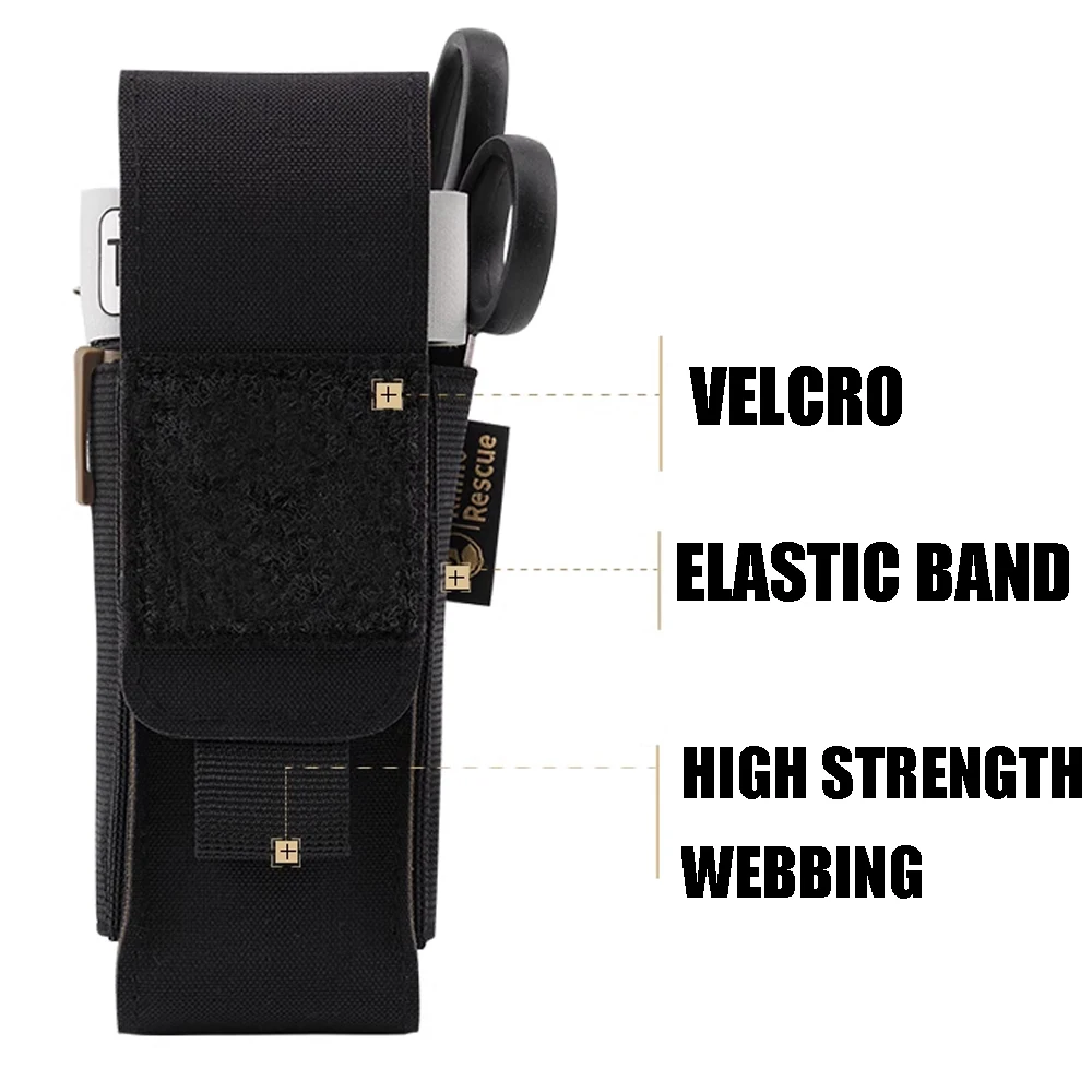 Porta-Torniquete MOLLE táctico para trauma, set médico con tijeras - imagen 4