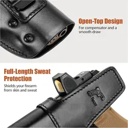 Funda IWB de cuero para pistolas Glock, porte interior