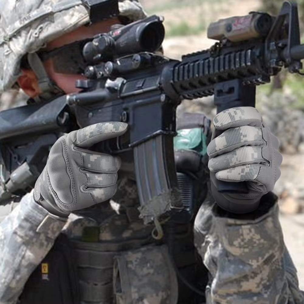 Guantes tácticos camuflaje táctil pantalla combate senderismo - imagen 4