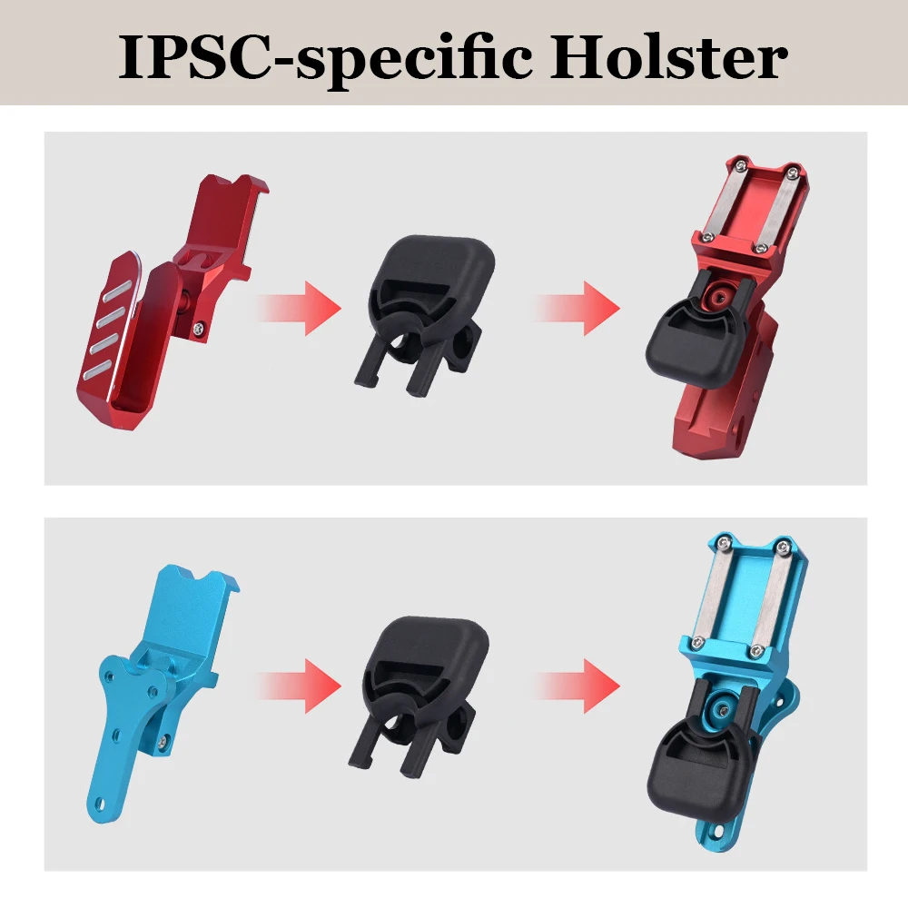 Funda táctica para pistola IPSC con soporte y cinturón ajustable