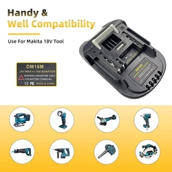 Adaptador batería litio Makita compatible con Dewalt y Bosch