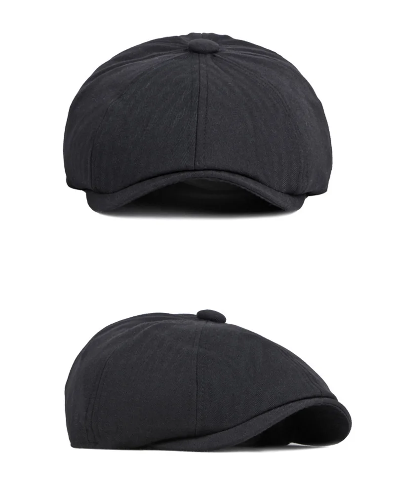 Sombrero octogonal y gorra de vendedor de periódicos