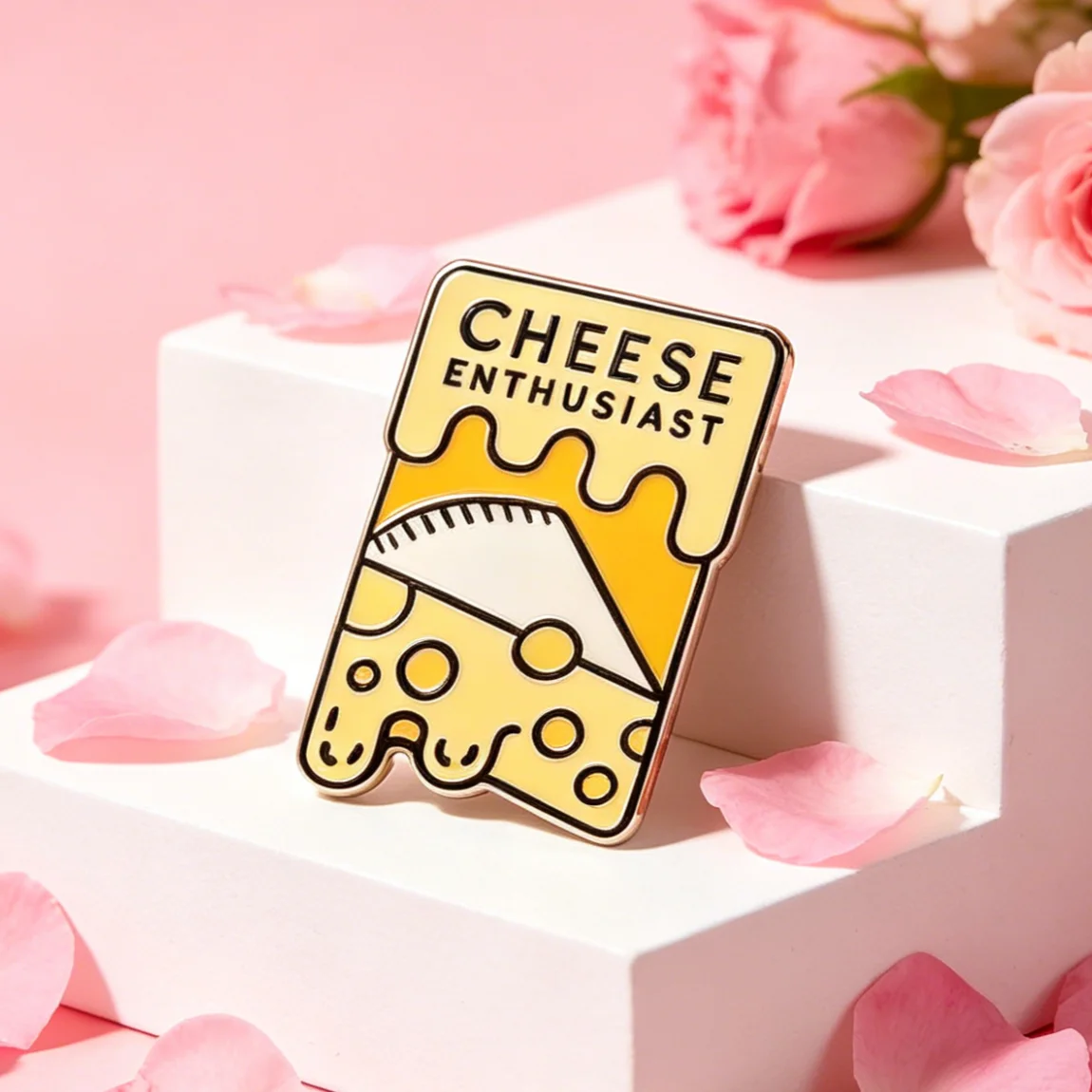 Pin Esmaltado Reversible Queso Derretido – Broche para Chaqueta y Mochila - imagen 4