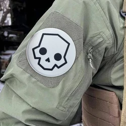Parche táctico calavera blanca – Velcro para casco y mochila