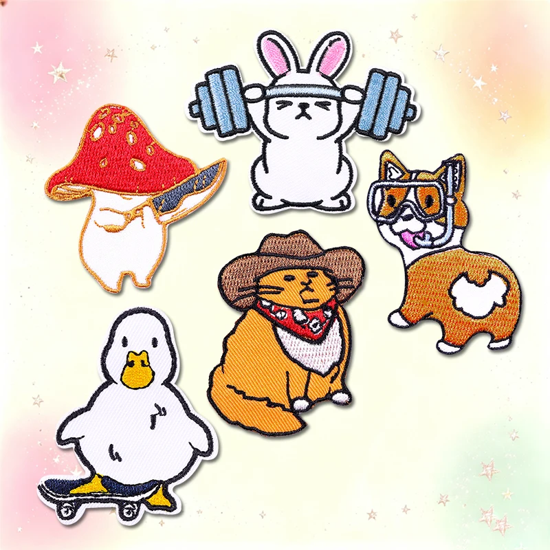 Parches termoadhesivos bordados animales de dibujos para coser - imagen 4