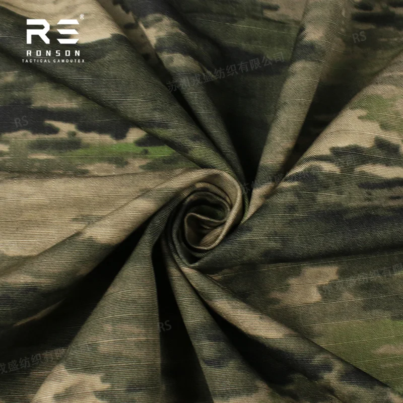 Tela camuflaje A-TACS-iX ripstop NYCO 50/50 impermeable IRR militar - imagen 2