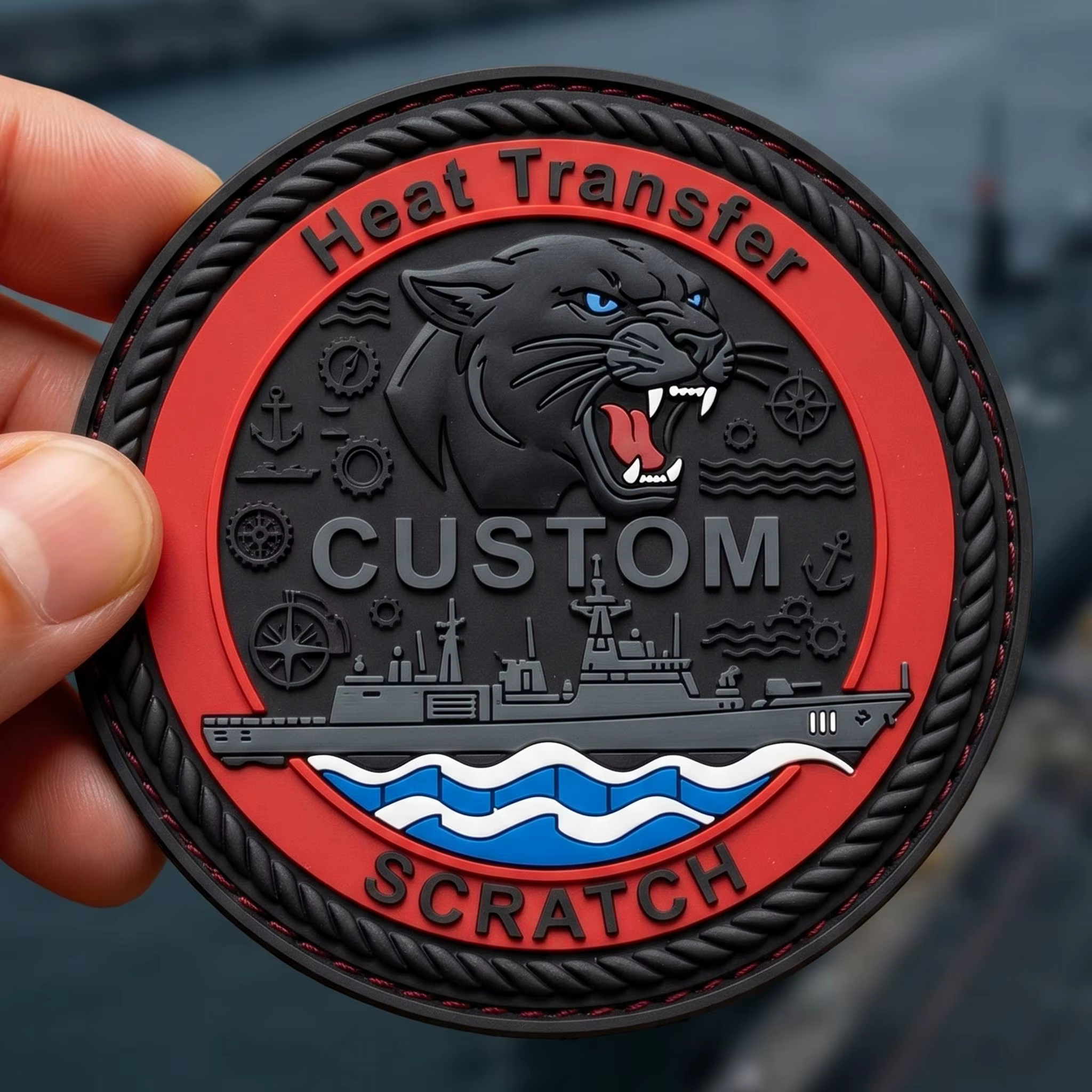 Parche de goma PVC 3D con insignia moral lavable - imagen 4
