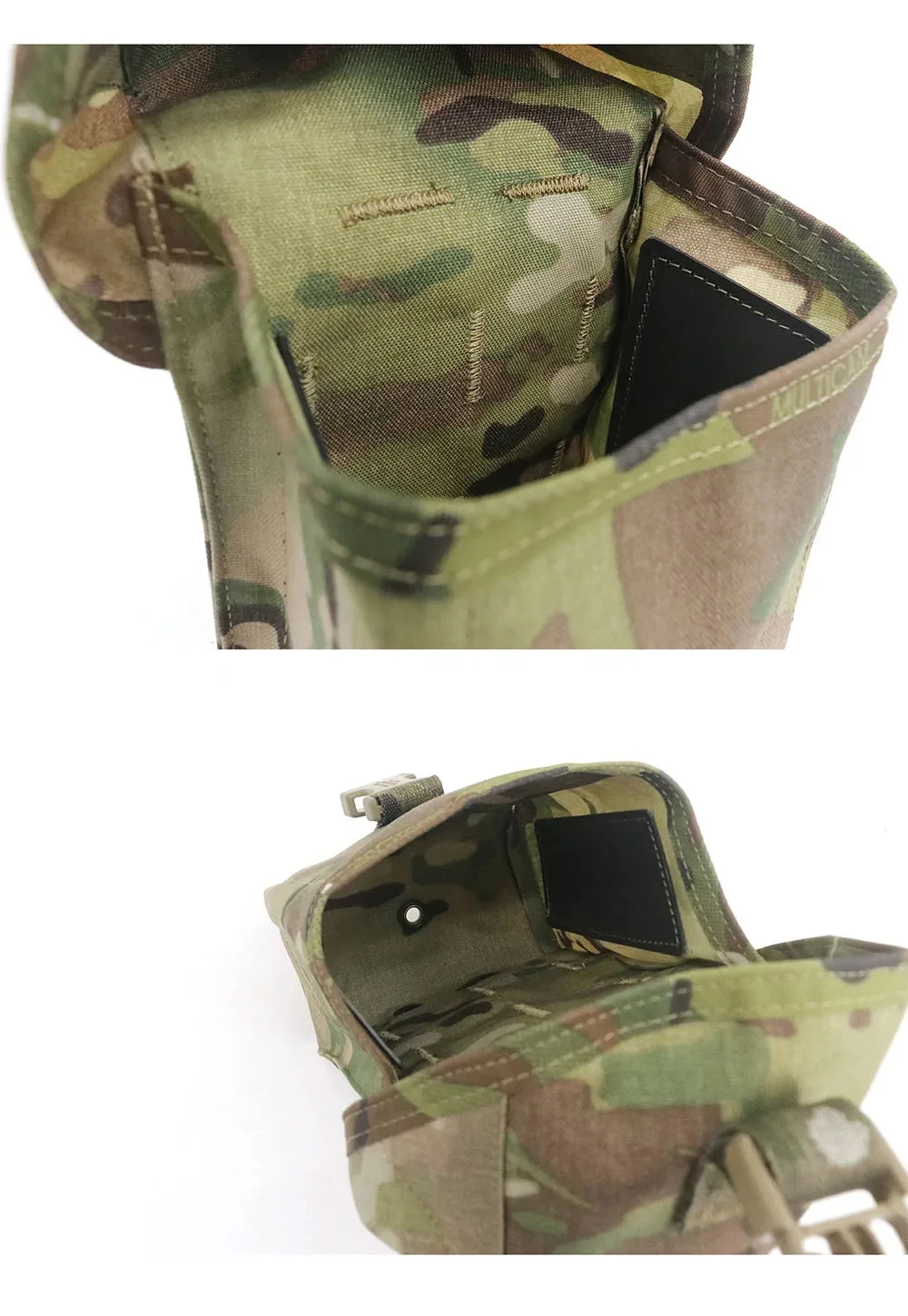Bolsa táctica Molle 100R en uso sobre equipo táctico