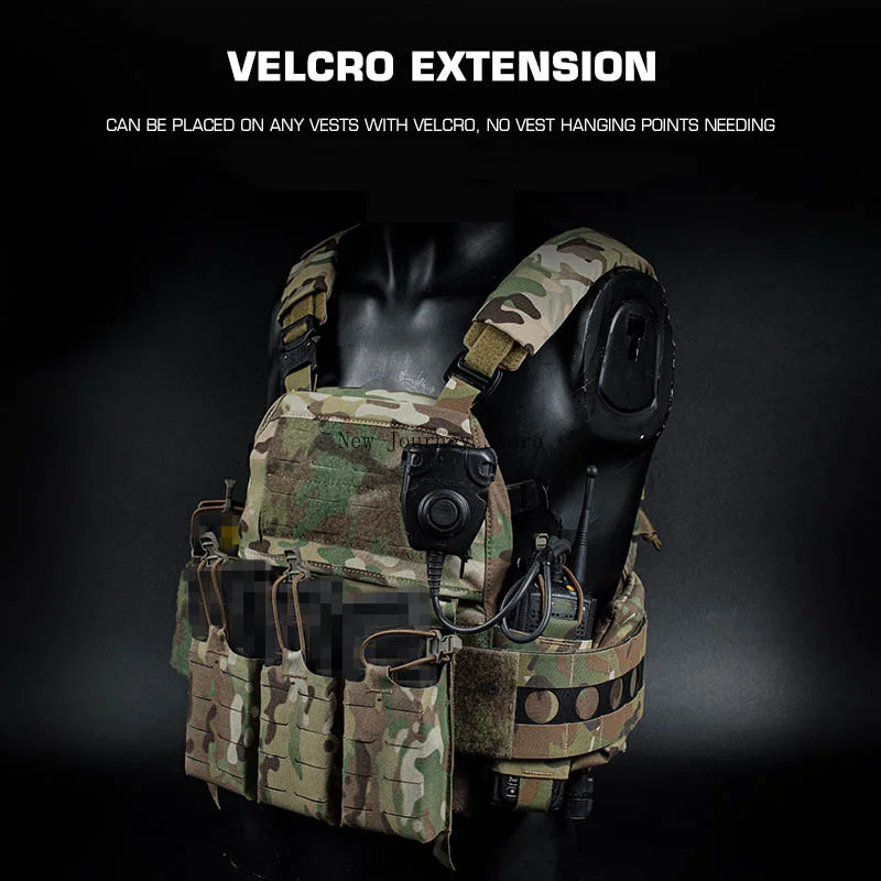 Chaleco táctico Wingman airsoft con soporte radios elástico MOLLE - imagen 3