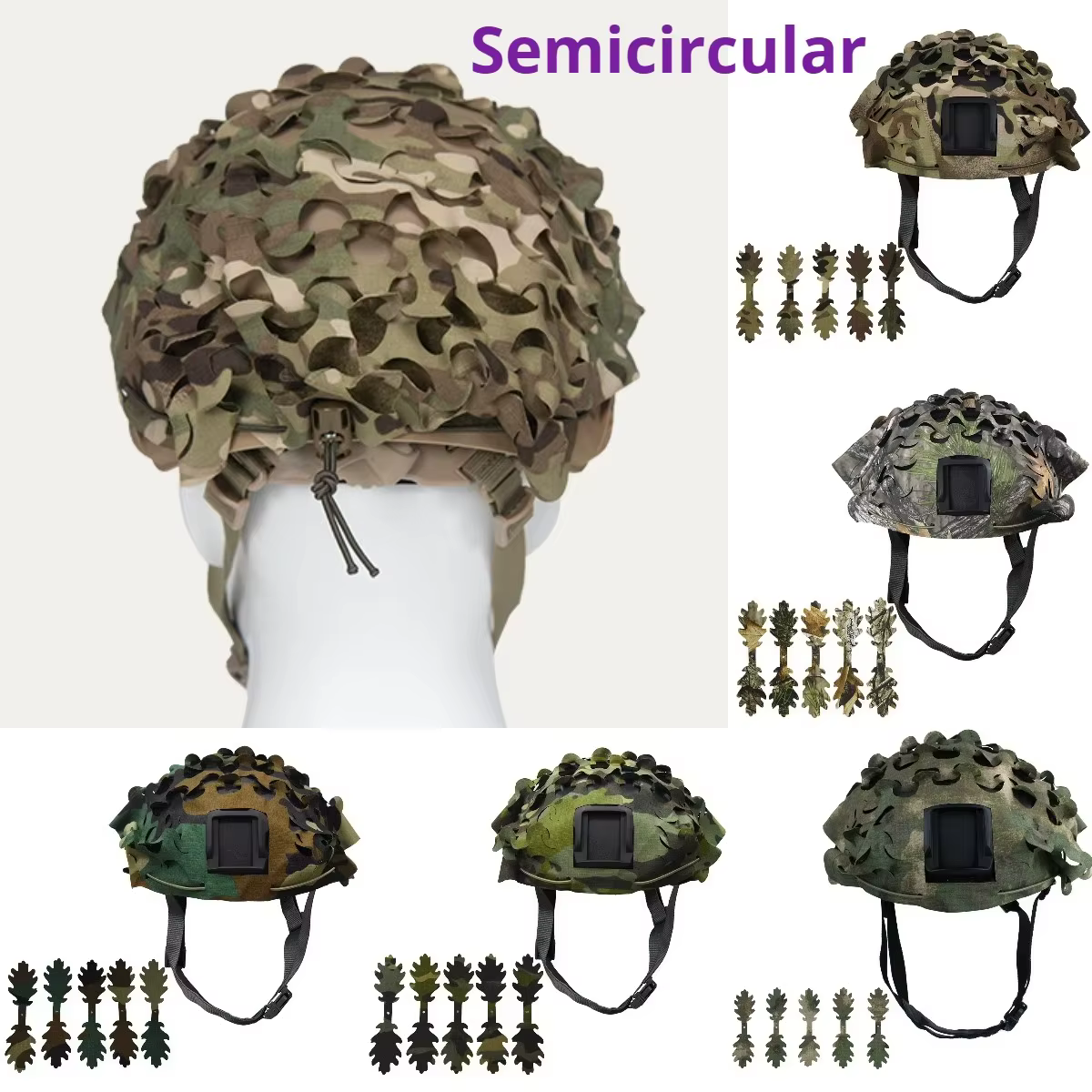 Cubierta táctica para casco de malla transpirable con ajuste rápido - imagen 4