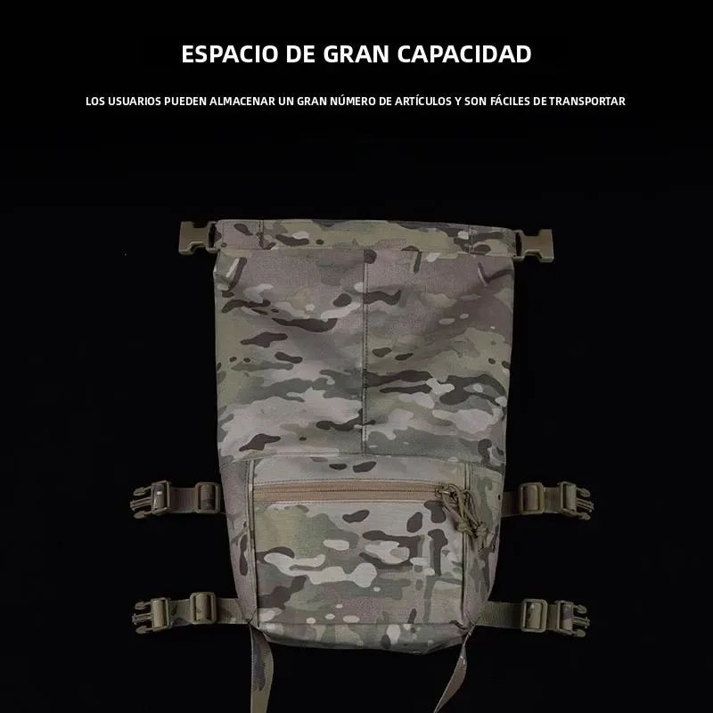 Bolsa enrollable MOLLE para chaleco táctico, arnés acolchado caza - imagen 4