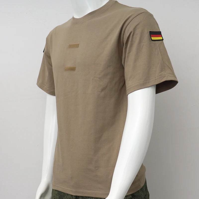 Camiseta militar alemana de algodón, táctica manga corta - imagen 4