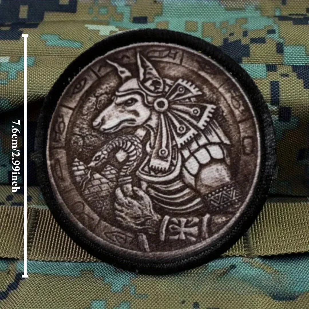 Parche Anubis egipcio táctico bordado velcro