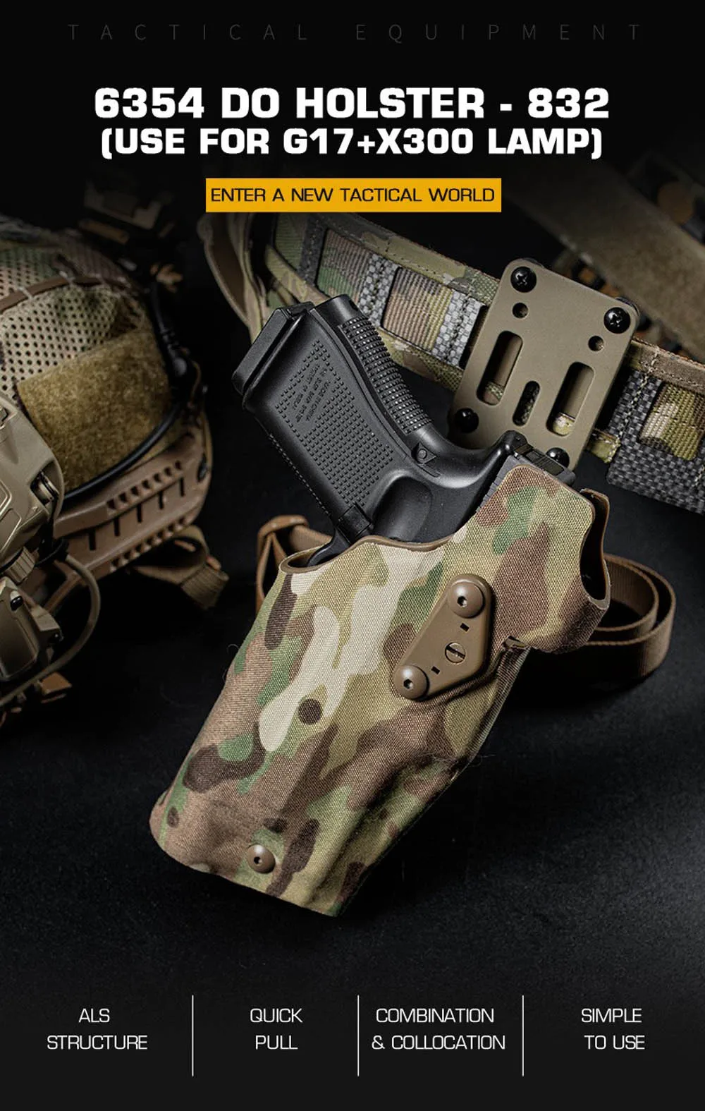 Funda táctica para pistola con sistema de liberación