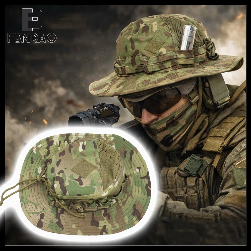 Gorra táctica de camuflaje ajustable transpirable para senderismo - imagen 4