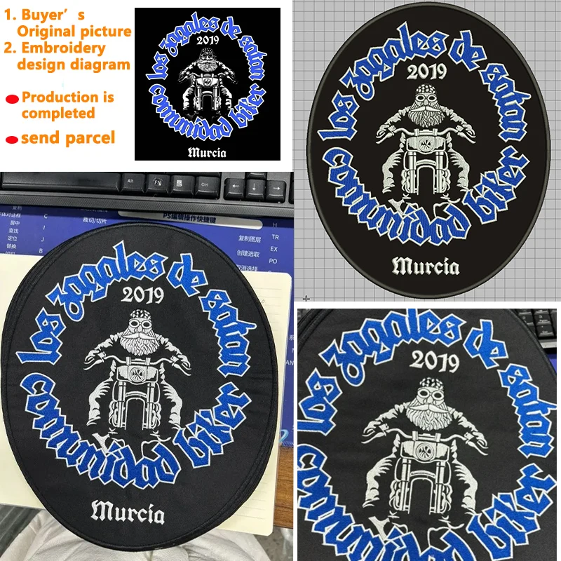 Detalle del bordado y acabados