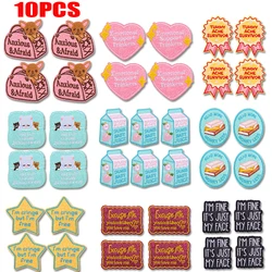 Parche termoadhesivo bordado con purpurina y letras para ropa