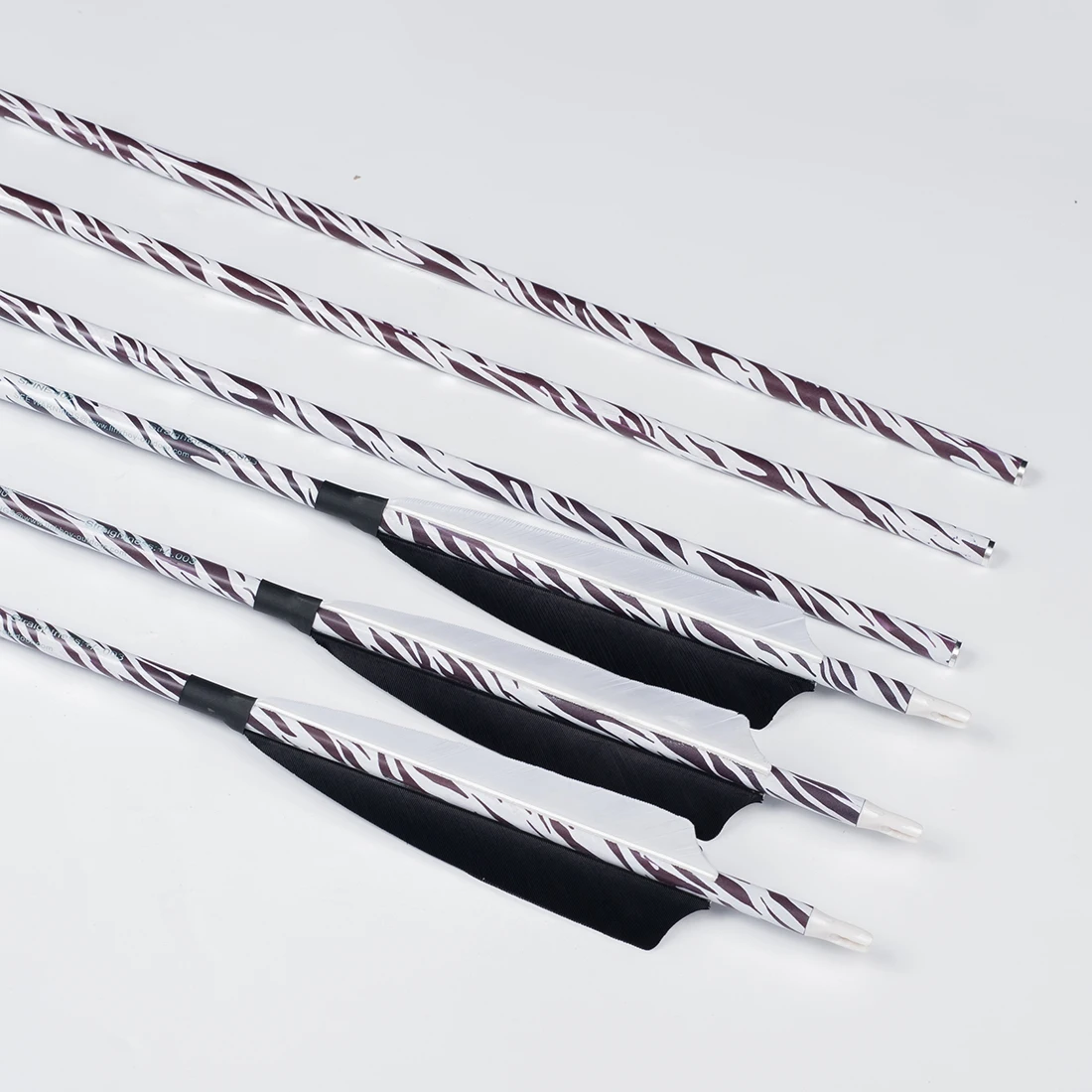 Plumas de pavo de 5 pulgadas y nocks
