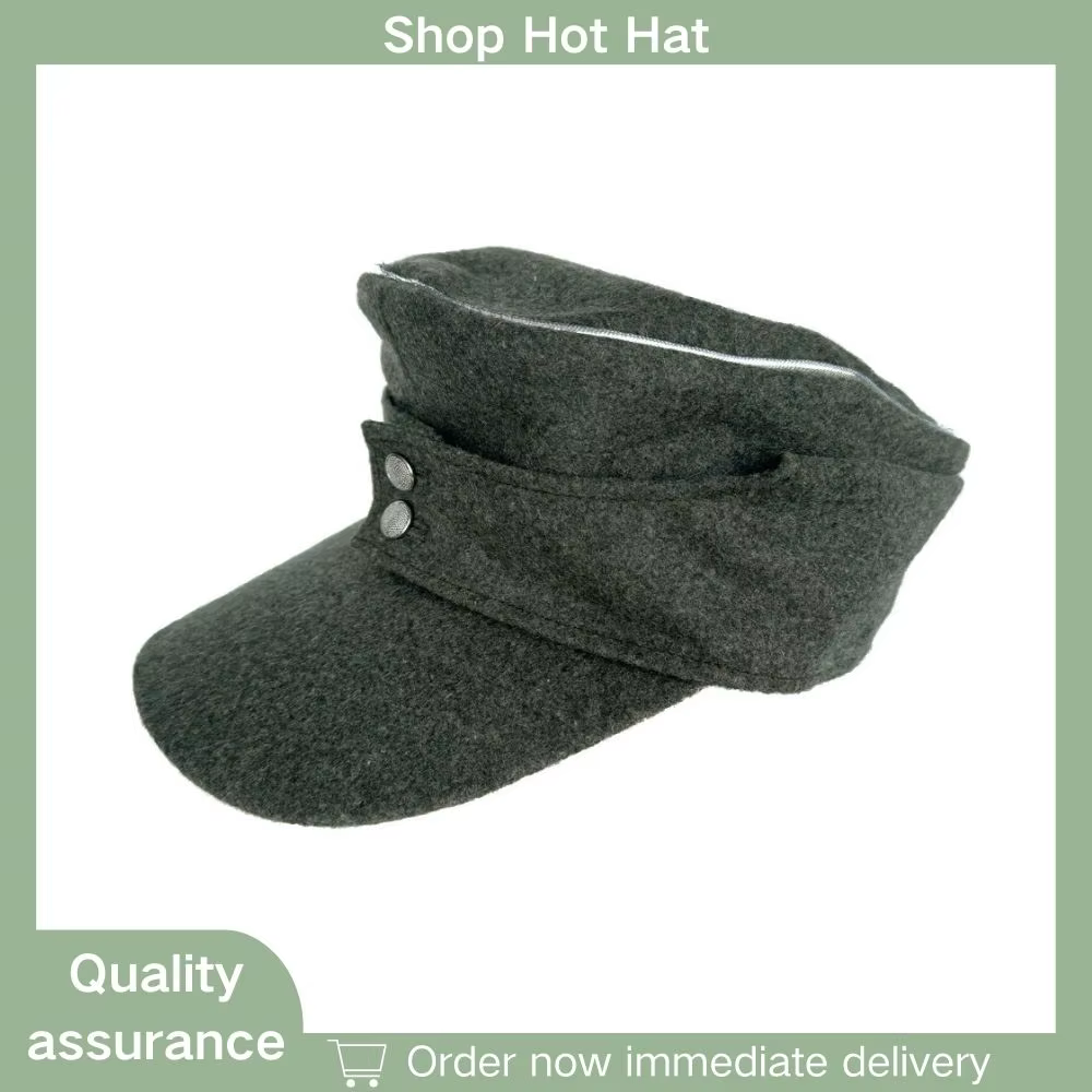 Gorra de montaña WW 2 con borde blanco, vista frontal