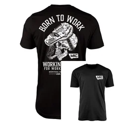 MKC BORN TO WORK Camiseta táctica unisex de alto rendimiento