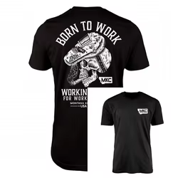MKC BORN TO WORK Camiseta táctica unisex de alto rendimiento