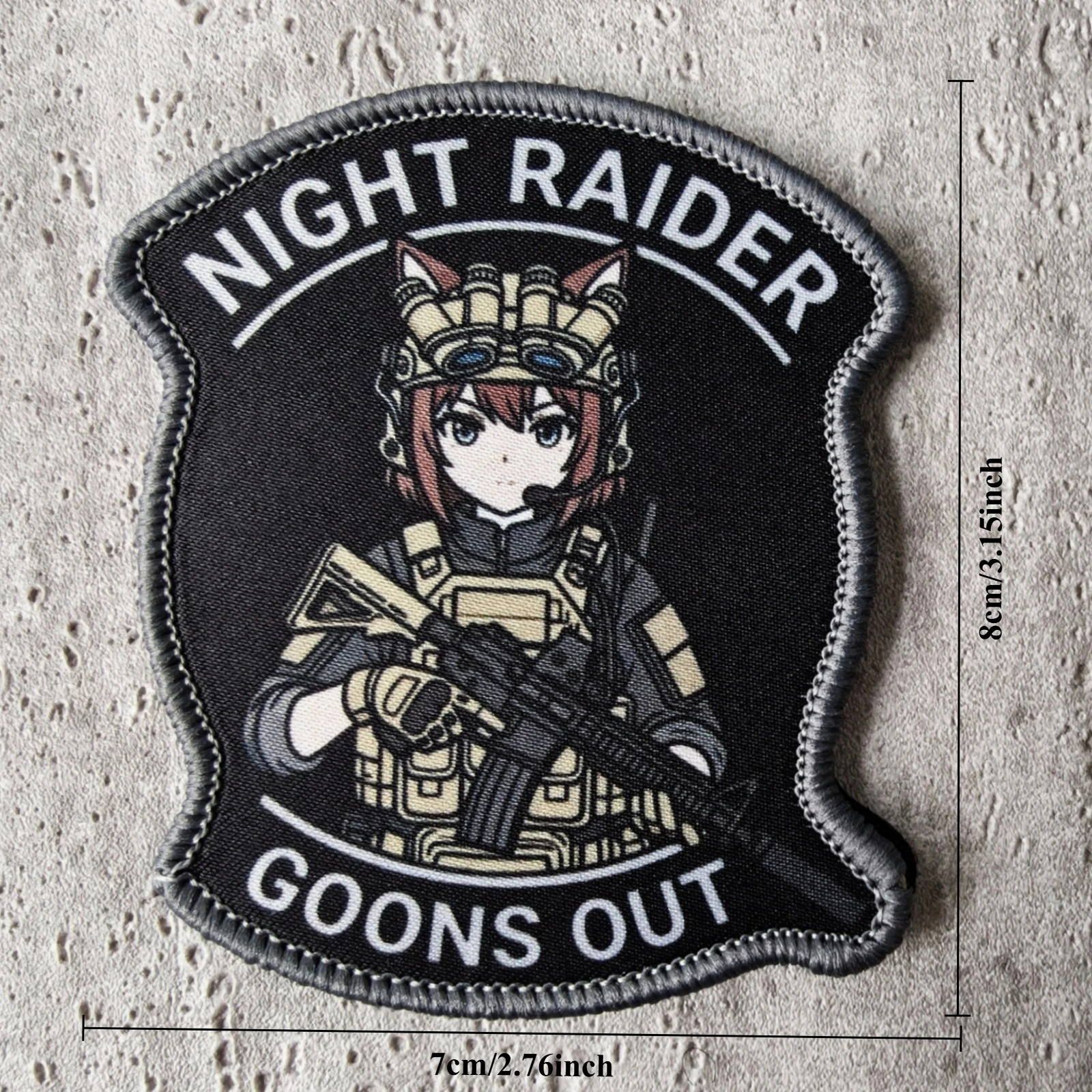 Parche táctico velcro Night Raider Anime Girl – Moral para mochila y chaleco - imagen 4