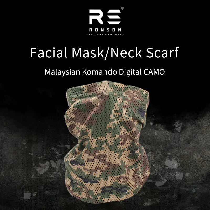 Pañuelo cubrecara camuflaje digital malayo Komando de malla - imagen 2