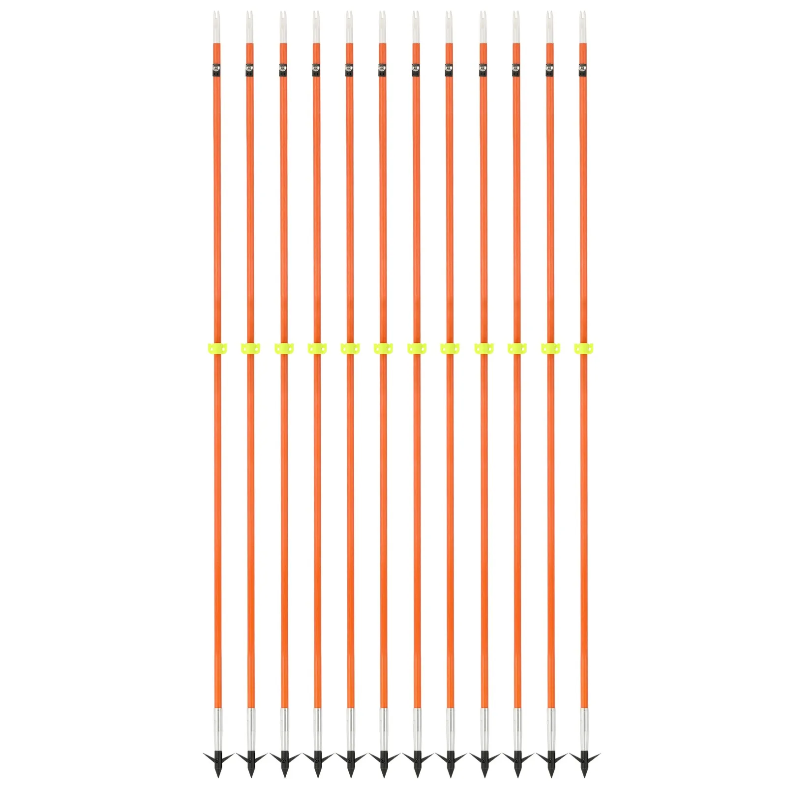Flecha caza arco compuesto fibra vidrio con punta metal naranja - imagen 5