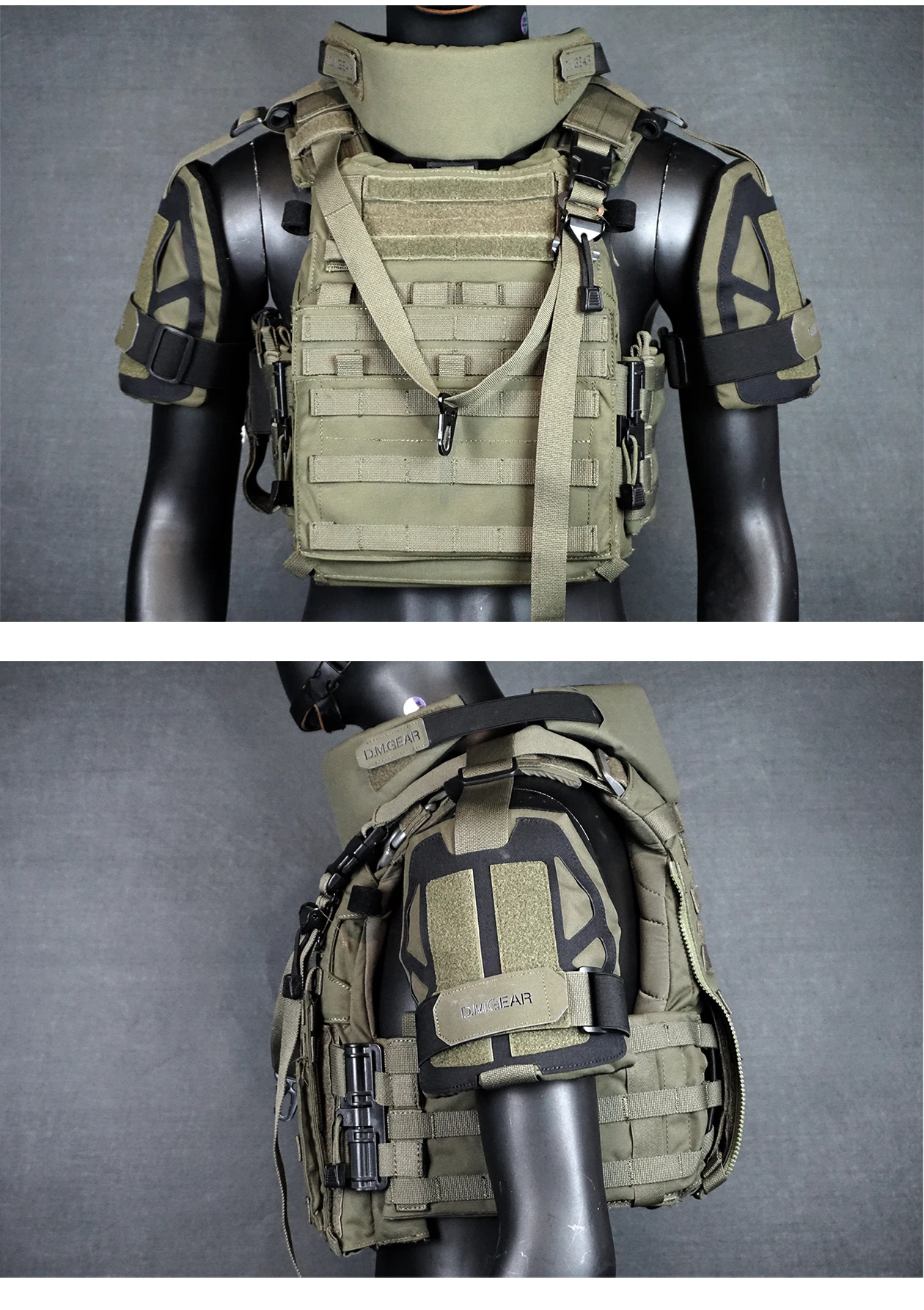 DMgear Steel Series Hombreras tácticas universales de armadura - imagen 5