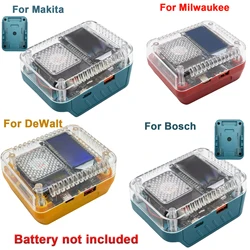 Adaptador batería Milwaukee/Makita/DeWalt/Bosch USB-C y USB-A con LED