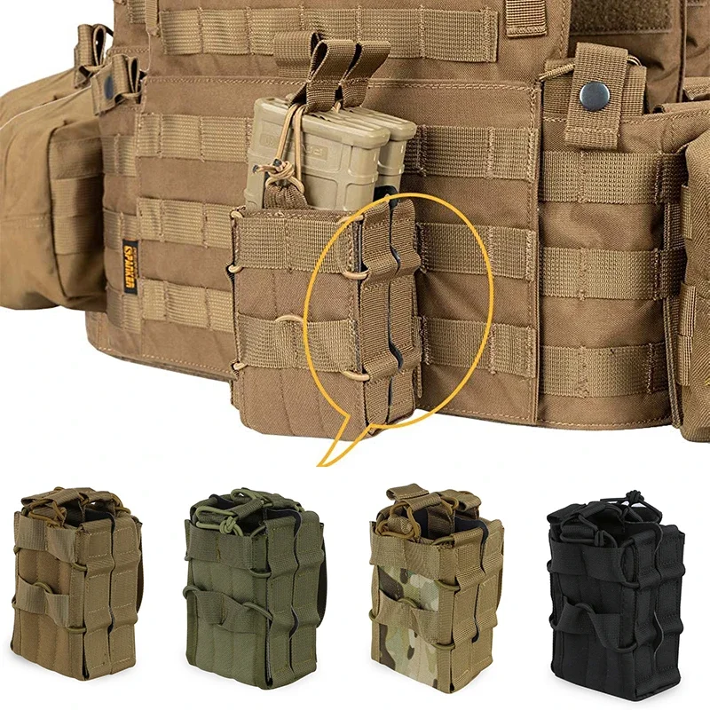 Portacargadores táctico MOLLE doble para M4, AR15 y G36
