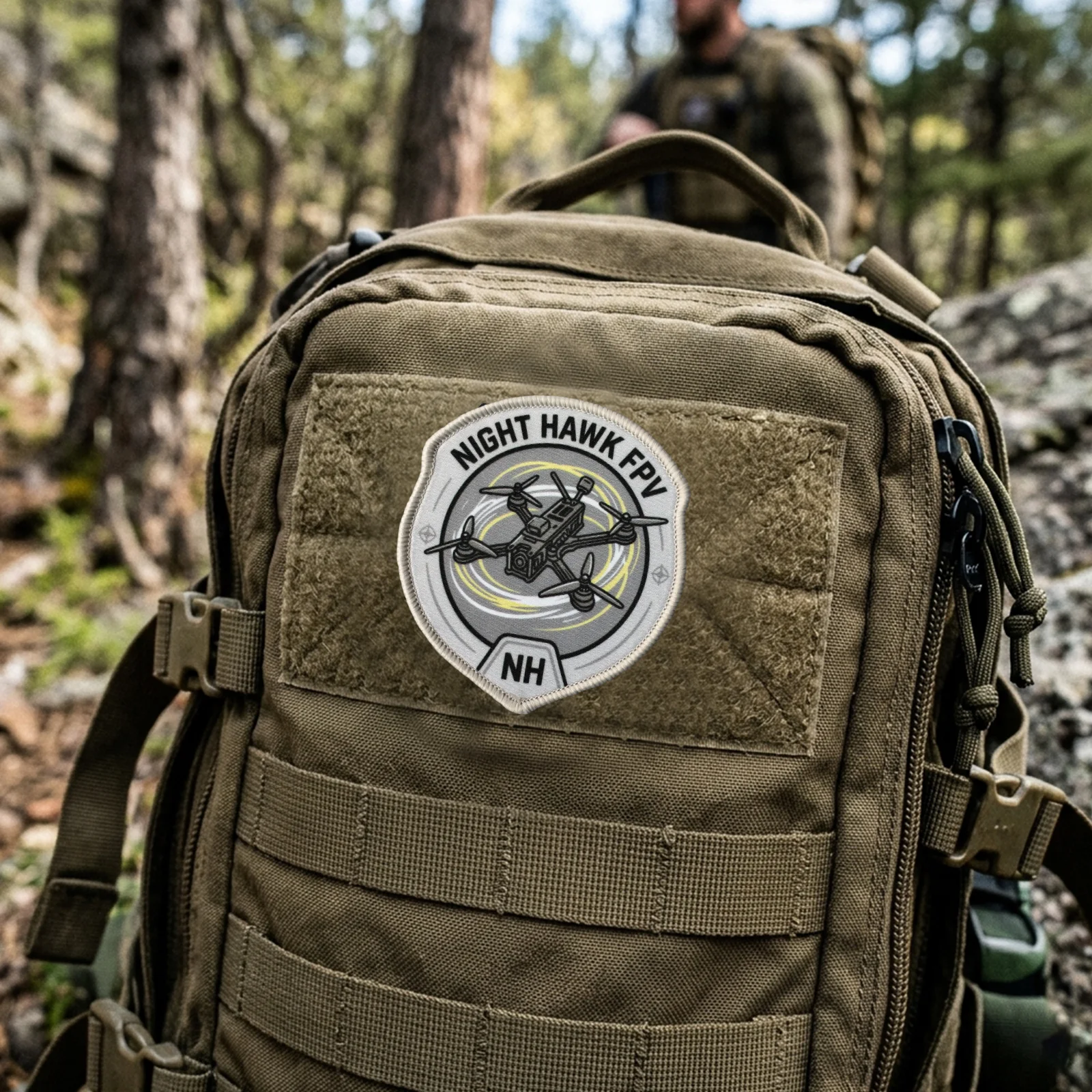 Parche de operador de drones con velcro para chaleco y mochila - imagen 4