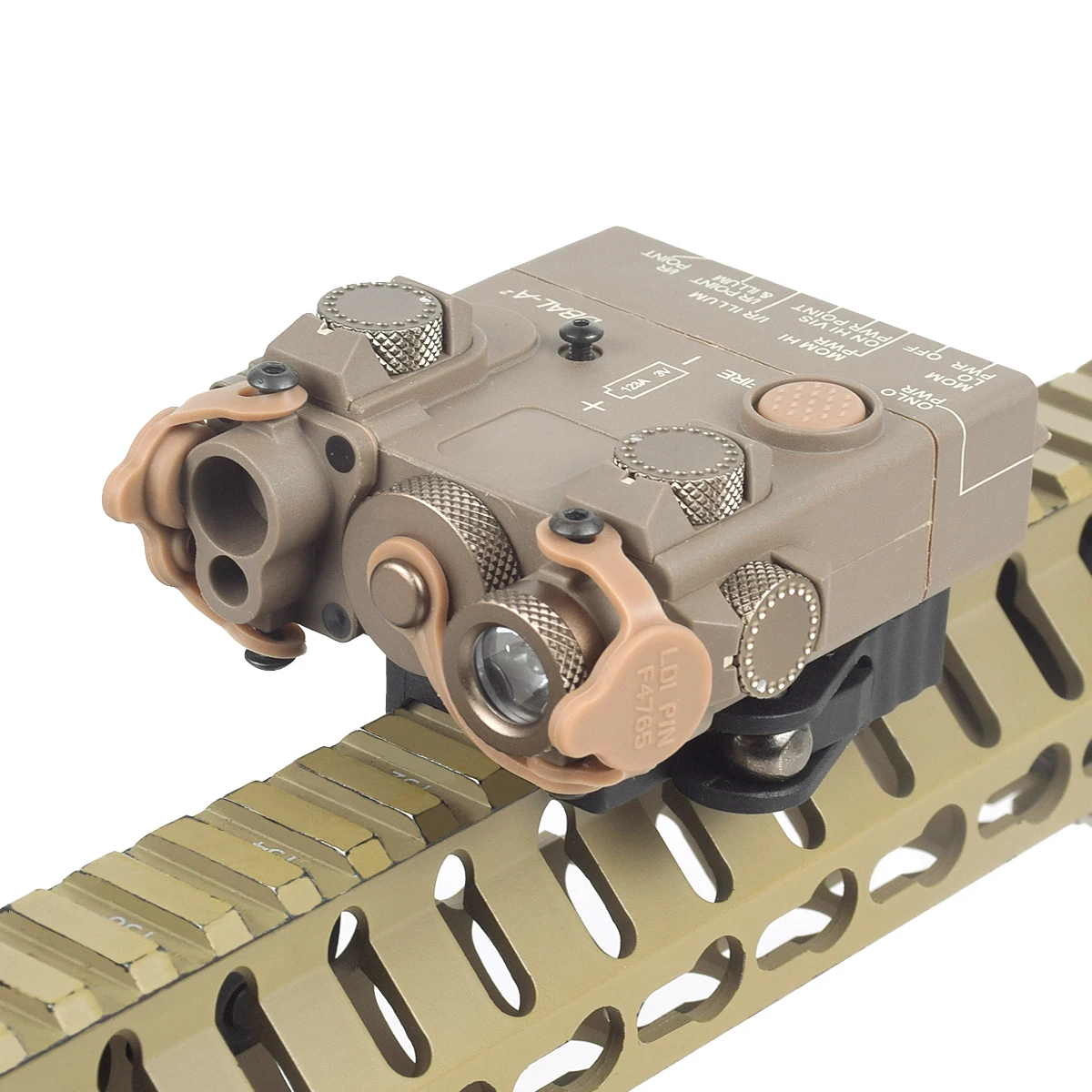 Linterna táctica DBAL-A2 mira láser roja/verde PEQ-15 para rifle airsoft - imagen 2