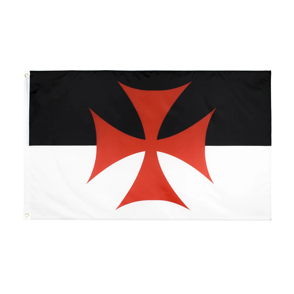 Pendón medieval templarios con cruz roja – réplica histórica
