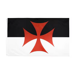 Pendón medieval templarios con cruz roja – réplica histórica