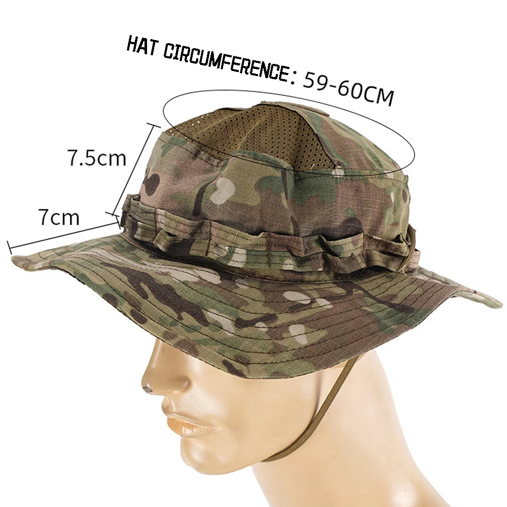 Sombrero táctico boonie de ala ancha con protección UV para exterior - imagen 3