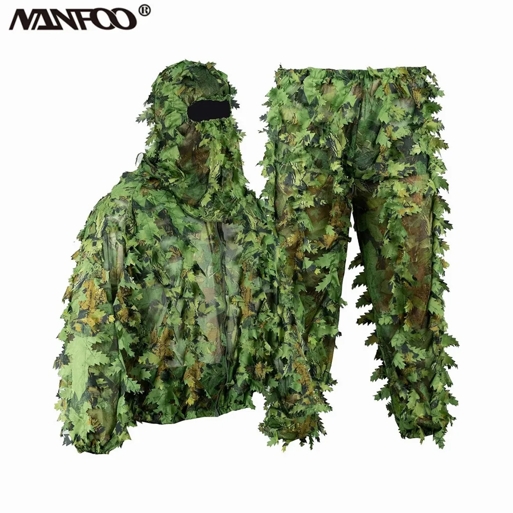 Traje Ghillie camuflaje biónico para caza, pesca y observación