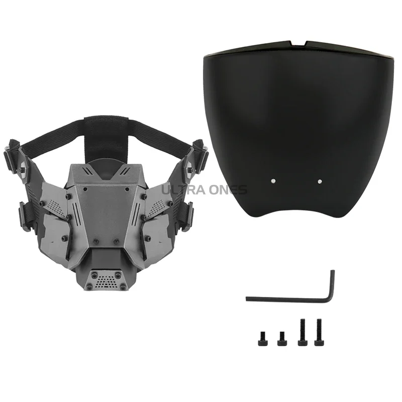 Máscara facial táctica antiniebla para airsoft