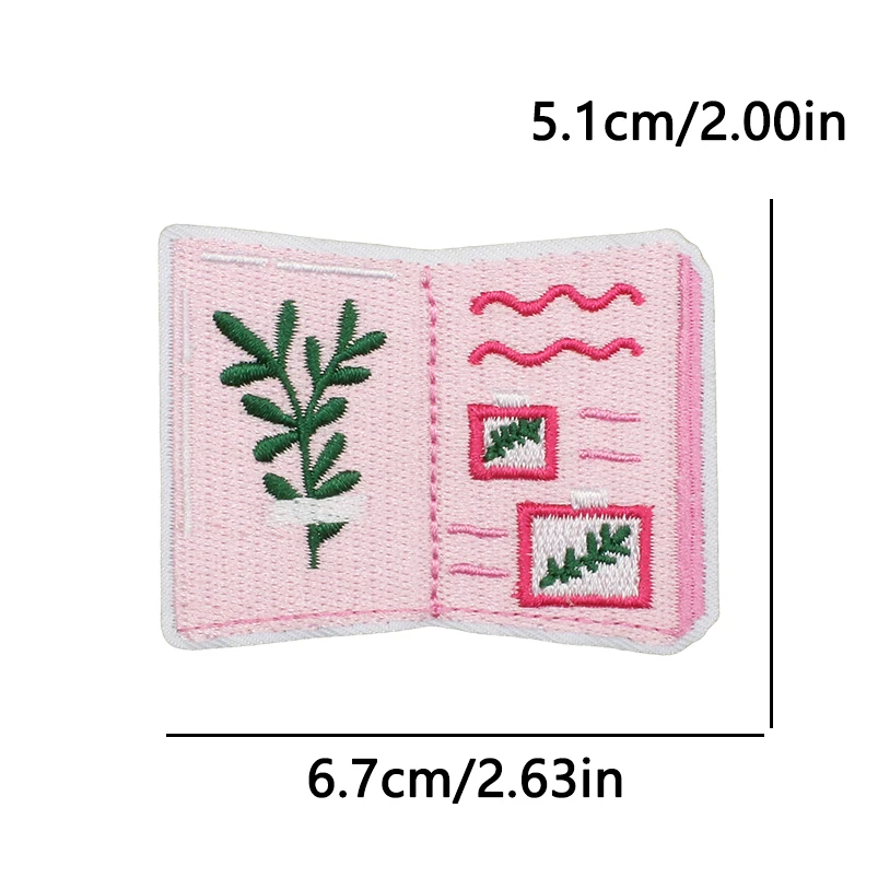 Parche bordado mariposa y flor – Termoadhesivo para coser o planchar - imagen 4