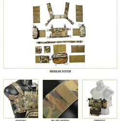 MK3 Chaleco táctico modular para Airsoft impermeable ajustable