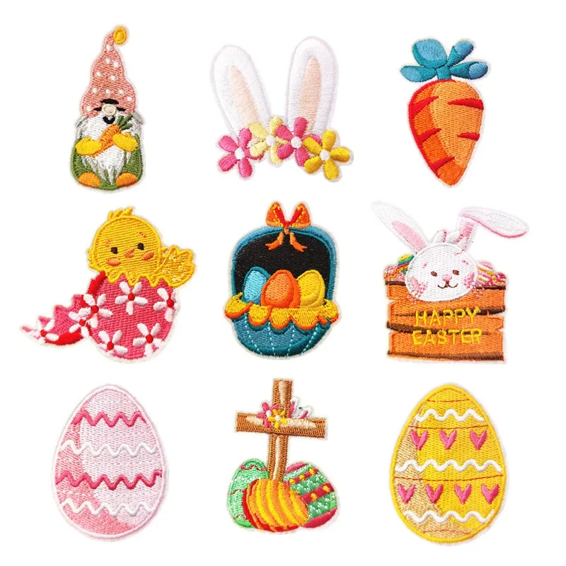 Parche bordado conejo Pascua termoaplique para prendas - imagen 5