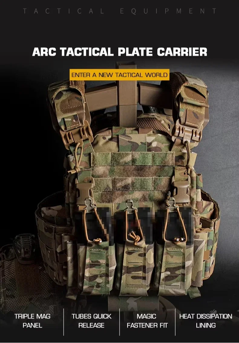 Gilet táctico ARC en configuración táctica