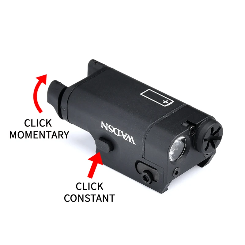 WADSN linterna táctica XC1 riel Picatinny para pistola airsoft - imagen 2